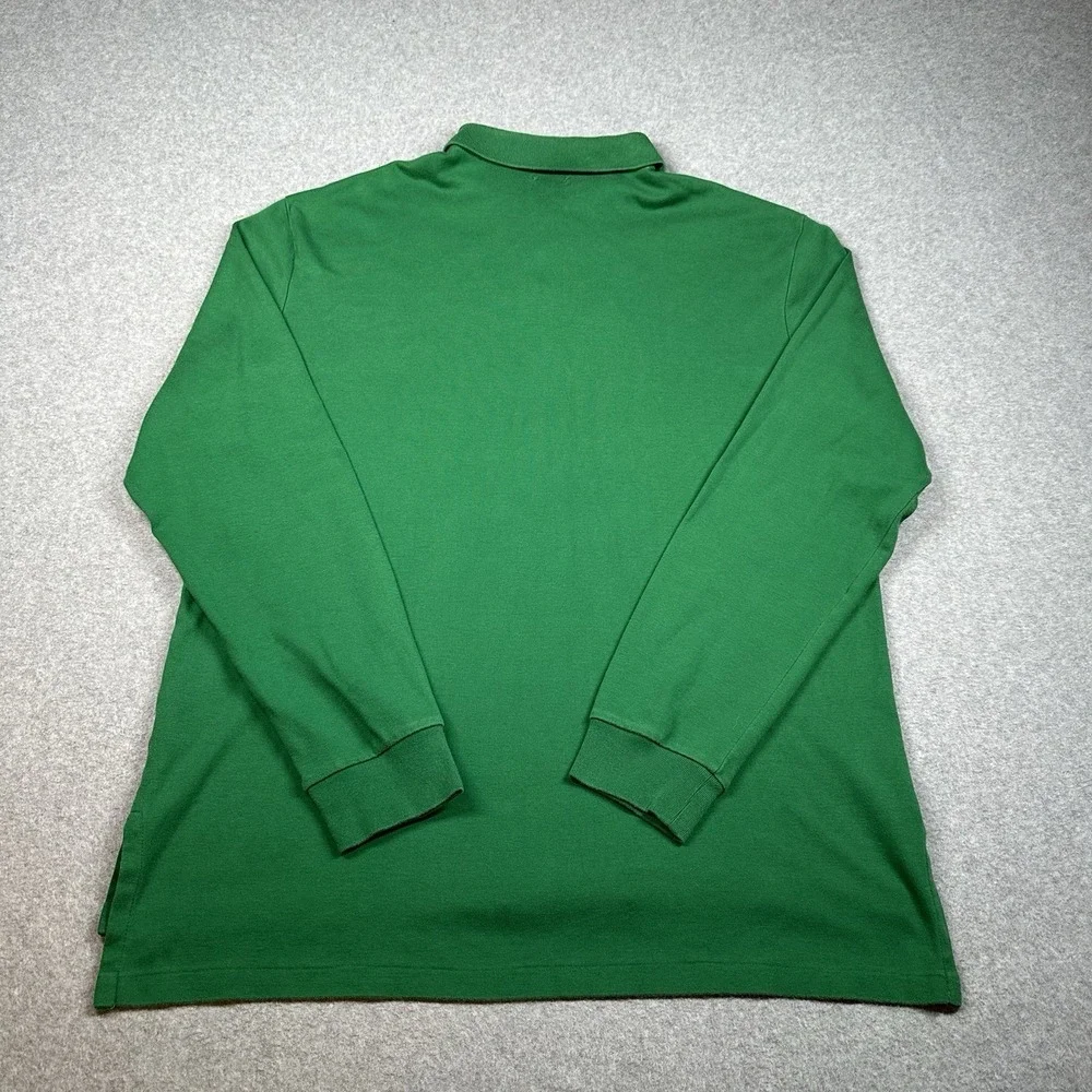 Polo Ralph Lauren Custom Fit Long Sleeve Polo Shirt Green XL Cotton Pony